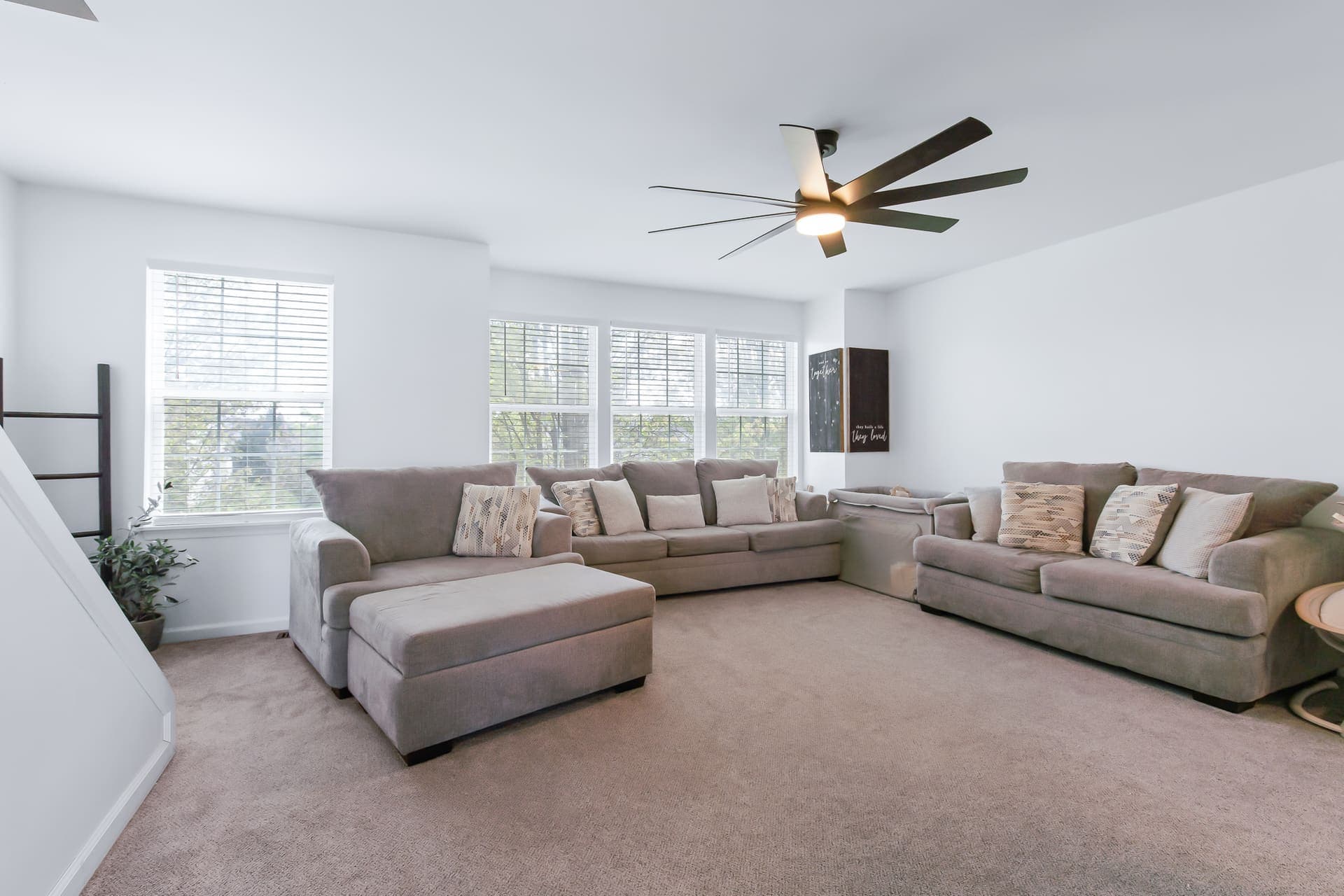 Staged living room with natural light — Lancaster renovation